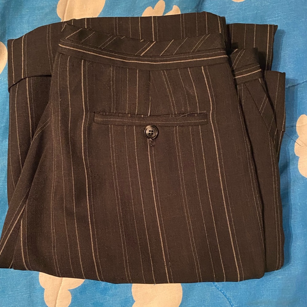 Vintage early ‘00’s Women’s Pleated Striped Trousers